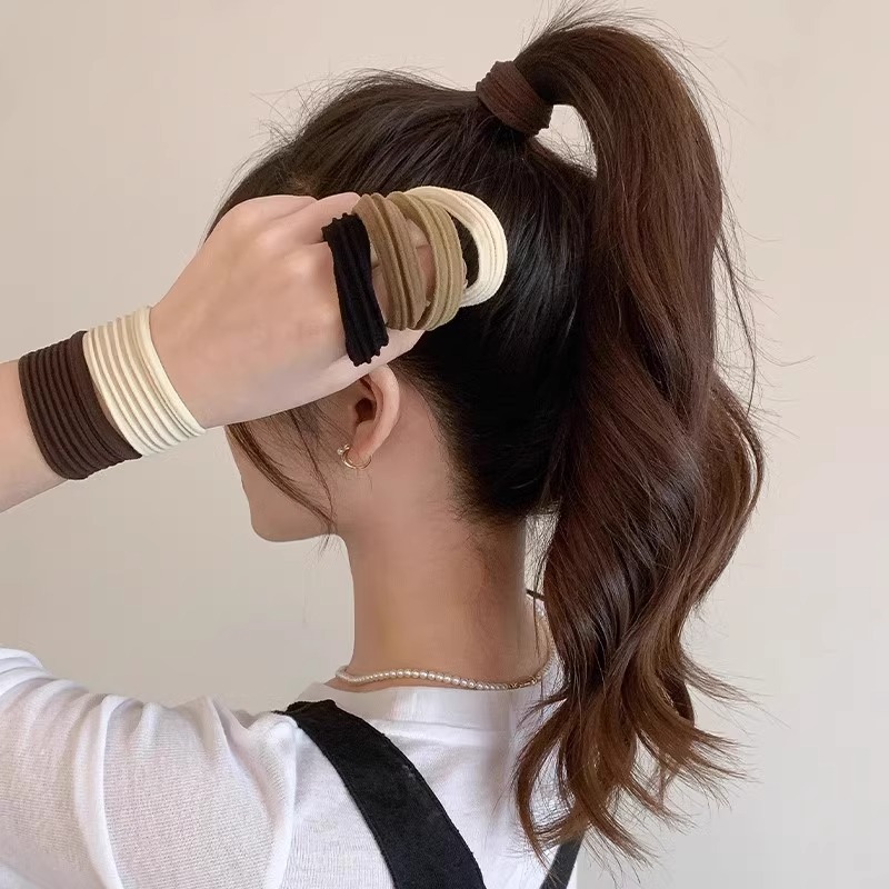 Anillo de cabello de cola de caballo de alta altura elástica de cabello duradero para mujeres 2025 nuevo estilo de alta calidad de cabello de cabello de invierno / otoño