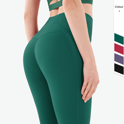  New Yoga Pants No T-line European and American Sports Quick-drying Tights High-Waist Hip-Lifting Peach Butt Fitness Pants for Women