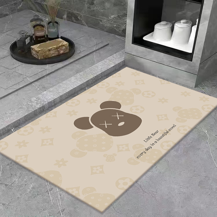 Alfombra de baño de lujo ligero, absorbente y de secado rápido, alfombra para entrada de baño, alfombra antideslizante de tierra de diatomeas para inodoro, alfombra para entrada de la casa.
