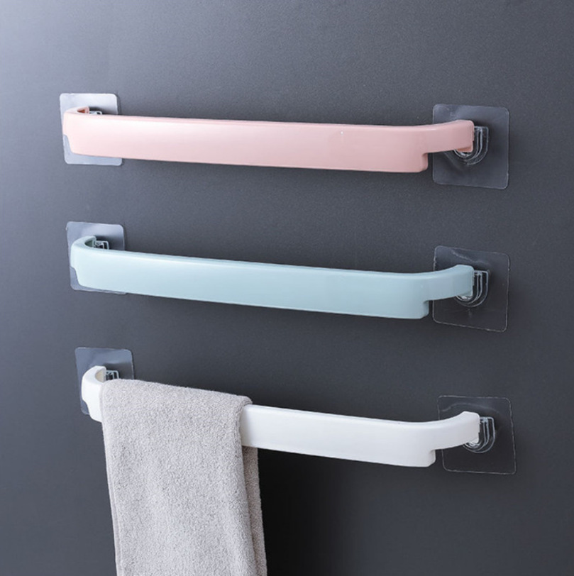 Punch-free Bathroom Towel Rack Bathroom Towel Bar Single Rack Wall-hanging Toilet Bathroom Towel Rack