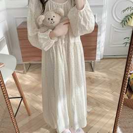 批发货源 2026春款女睡裙感长款家居服甜美公主风宽松睡衣