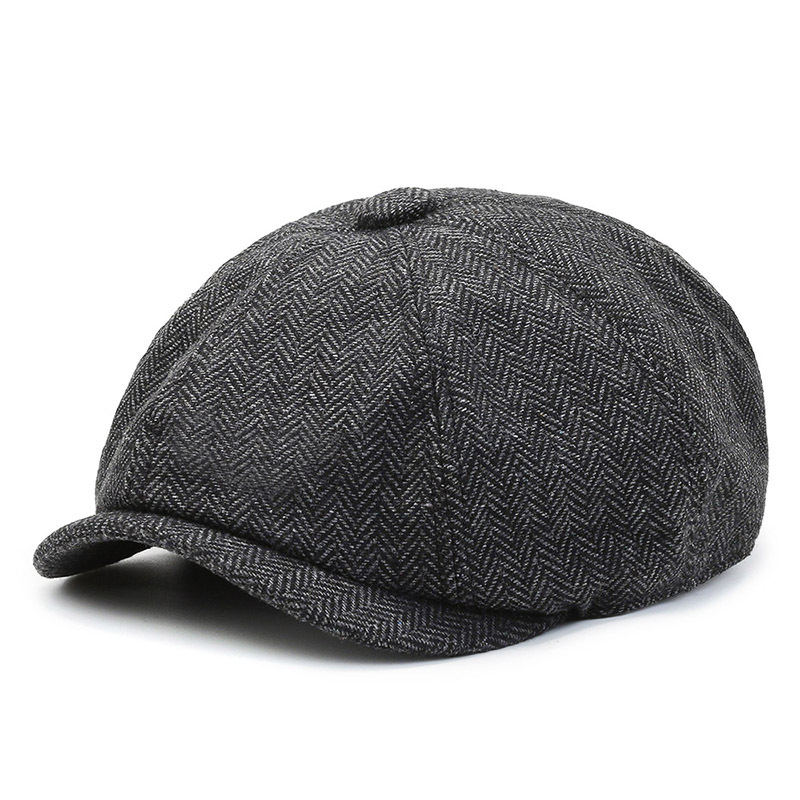 Spring and summer herringbone peaked cap middle-aged and elderly beret director hat sun protection sun hat grandpa hat father hat