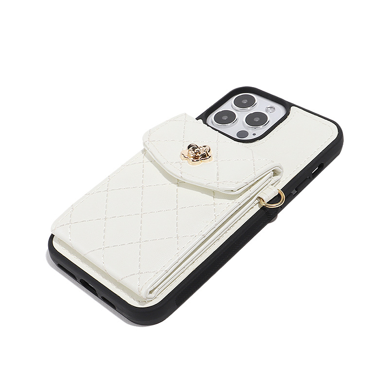 Caja de hombro para iPhone13 / 14 cubierta de protección PU correa de hombro ajustable multifuncional pequeña bolsa de tarjetas de viento fragante