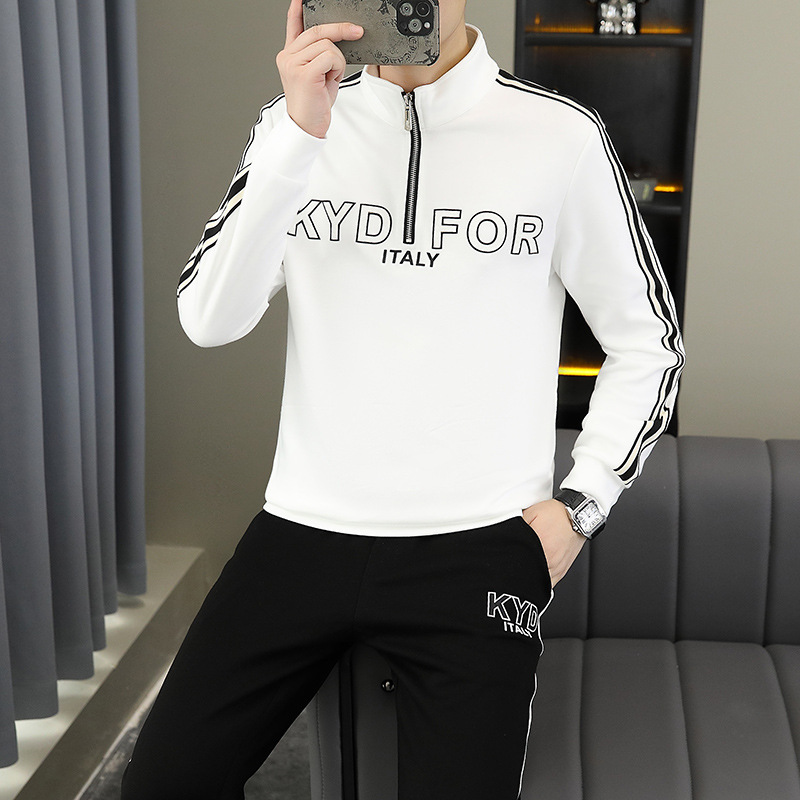 0103 윗부분은 흰색, 아랫부분은 검정색 슈트 [고품질]