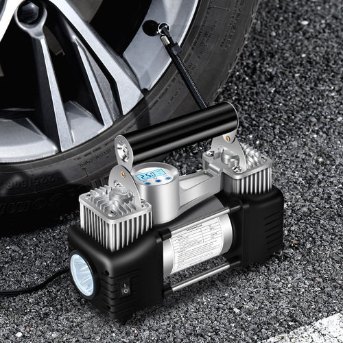Car tire inflator 12V high pressure dual cylinder digital high power portable car electric tire inflator
