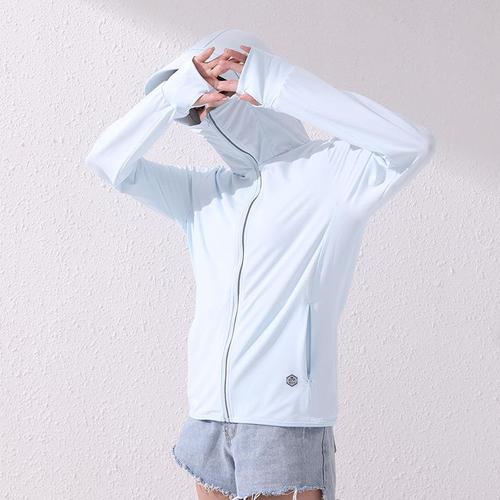 Jiao's same style sun protection clothes, men and women can be removed brim, summer UV protection ice silk breathable sun protection clothing outerwear ice 