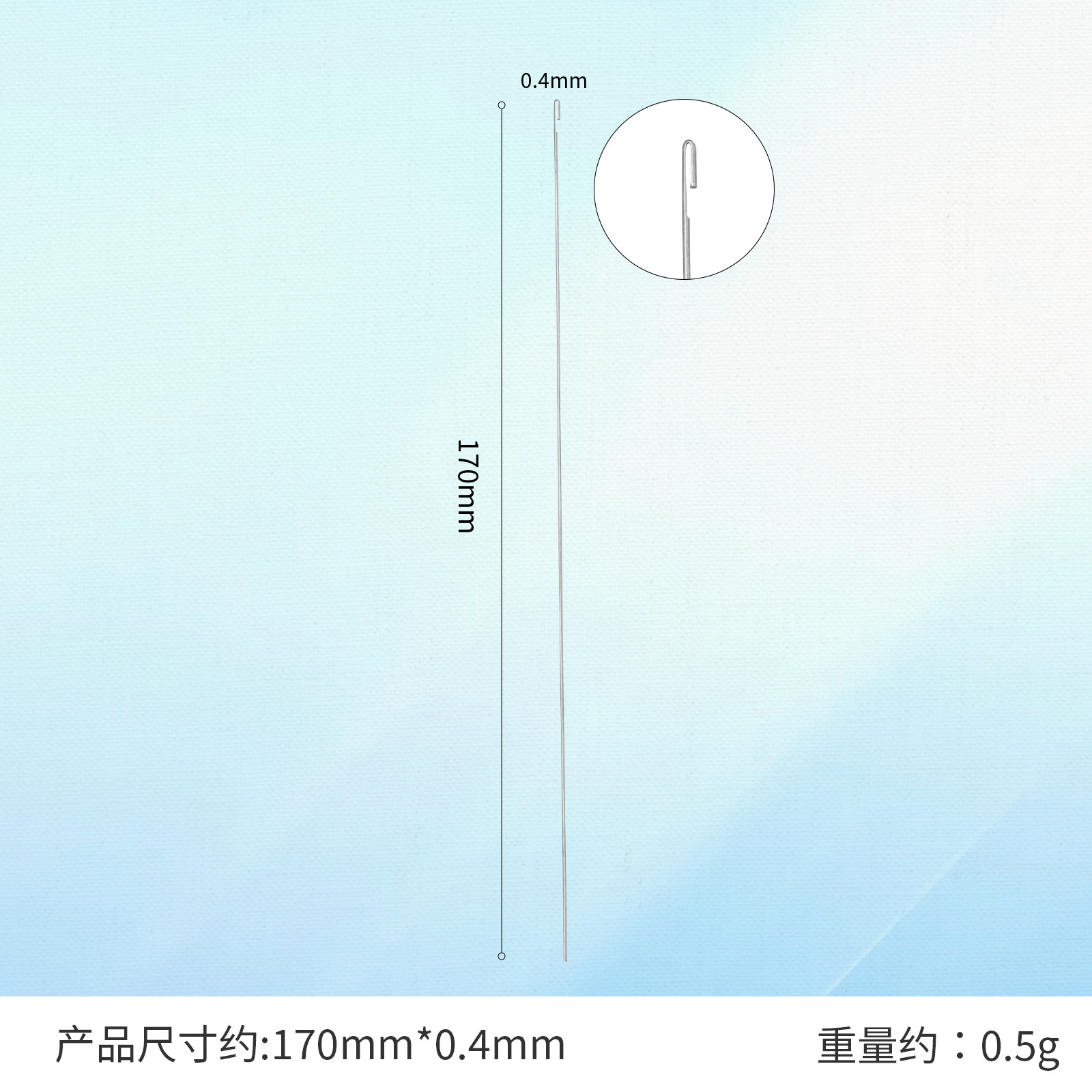Venta directa de fábrica Aguja de apertura intermedia Aguja de enhebrado Aguja de orificio medio Aguja de enhebrado Aguja de enhebrado Collar de bricolaje