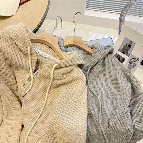 Women's Hooded Sweatshirt Autumn New Loose Casual Slimming Versatile Thin Casual Open Zipper Coat