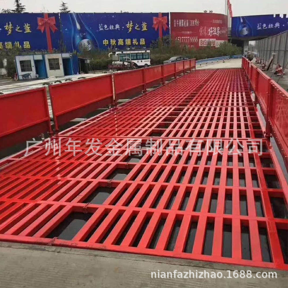 现货载重100吨工程洗车机 红外线感应自动洗轮机 自动清洗洗车槽