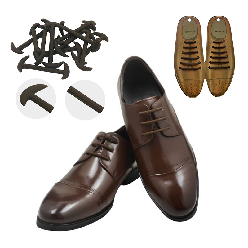 Small wholesale cross-border Creative Leather shoes thread elastic comfortable lace-free disposable business lazy silicone shoelaces Small wholesale cross-border Creative Leather shoes thread elastic comfortable lace-free disposable business lazy silicone shoelaces