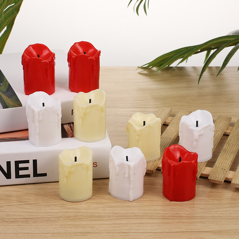 Creative Birthday Wedding Halloween Party Party Led Artificial Tear Candle Light Black Core Digital Candle