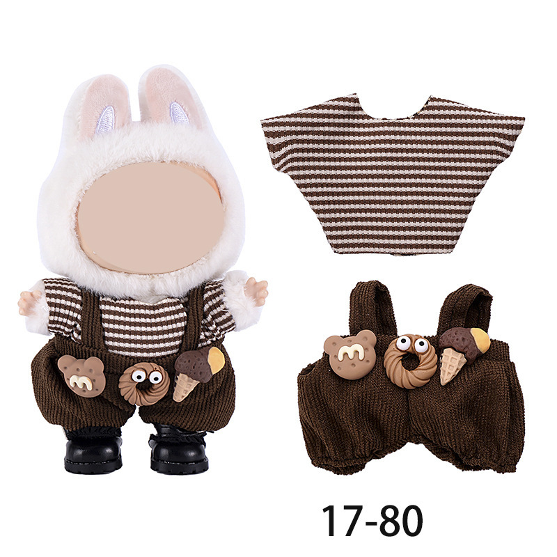 衣類のみ 1、2、3 世代のラブ服ペンダント、座れないベビー服、8 チェック柄オーバーオール セット|undefined