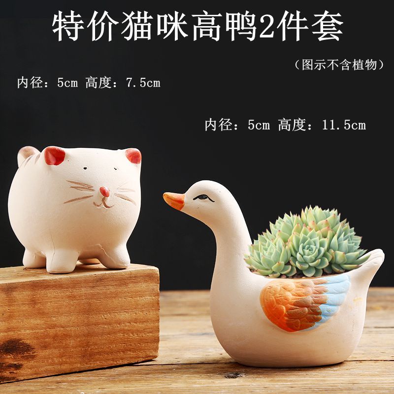 Maceta decorativa con diseño cartoon