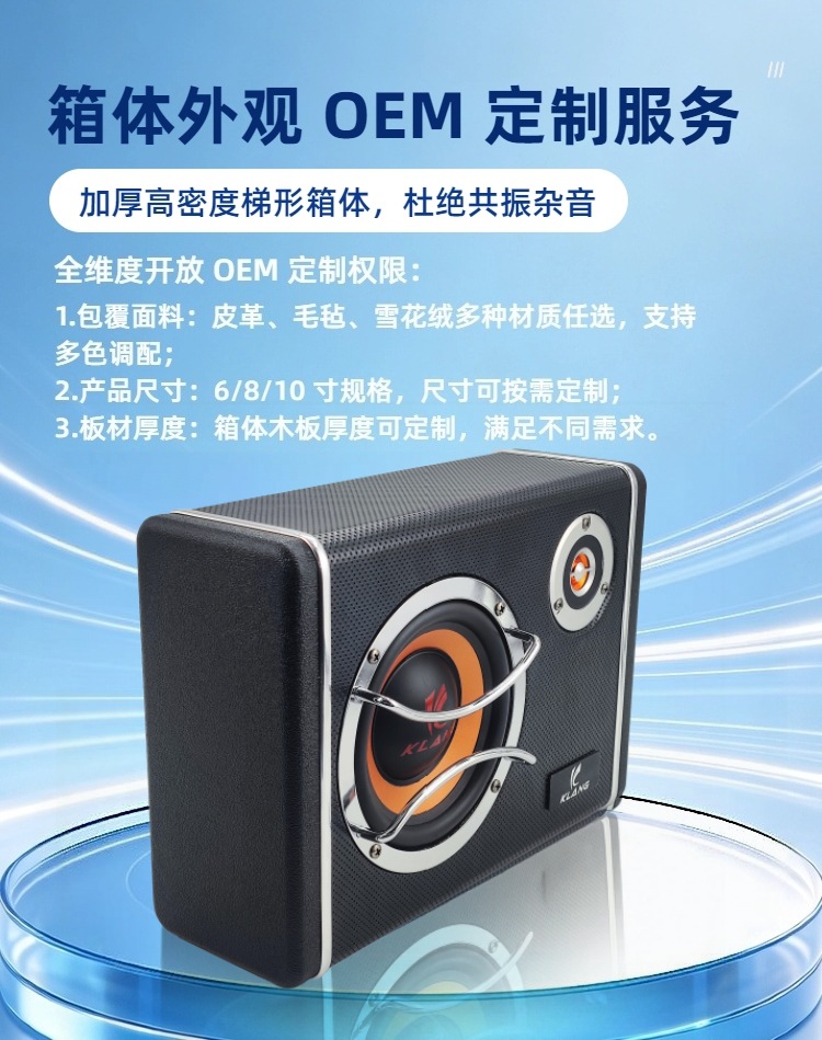 Source Factory 6/8/ 10inch Car Subwoofer with Active Tweeter 12V High and Low Level Dual Input Wholesale Oem