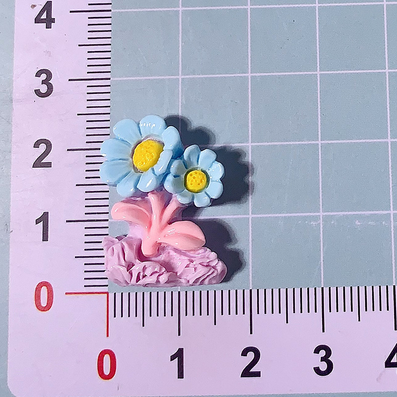 Nueva serie de color macarón roca flor serie diy accesorios de resina pegamento crema caja de teléfono móvil joyería para el cabello colgantes botones de zapatos