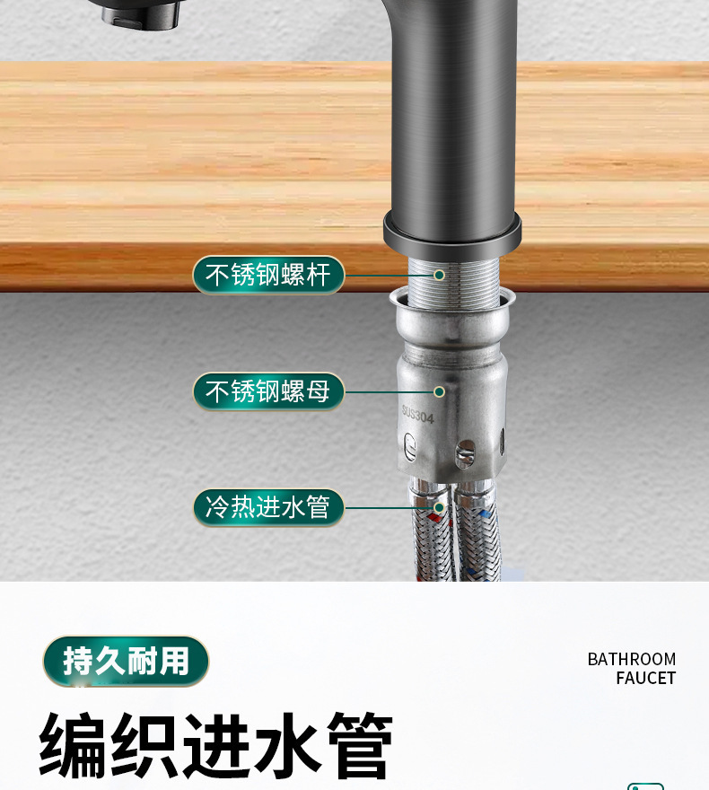 Stainless steel washbasin, faucet, washbasin, sink, hotel bathroom, washbasin, household hot and cold faucet undefined