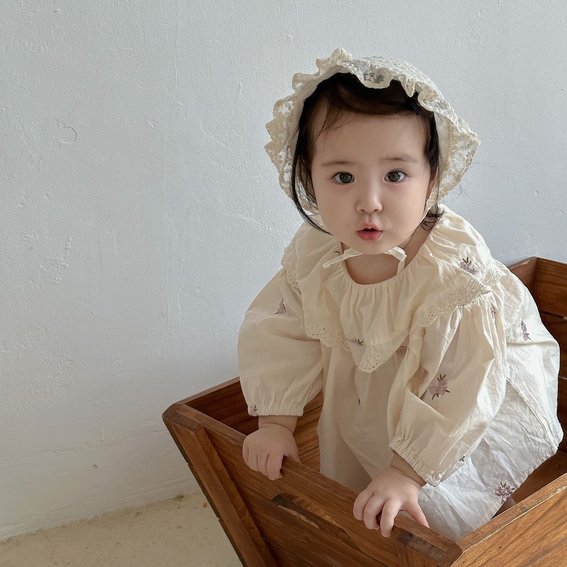 Ropa para bebés y niños pequeños, ropa de primavera, ropa infantil estilo coreano, camisas bordadas para bebés, vestidos de primavera para bebés, ropa para salidas de primavera