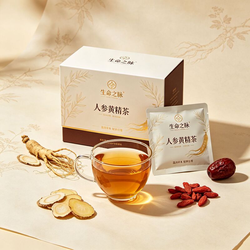 Customized processing of ginseng and polygonatum tea; adjustable bagged tea formula and packaging specifications; sample production supported Customized processing of ginseng and polygonatum tea; adjustable bagged tea formula and packaging specifications; sample production supported