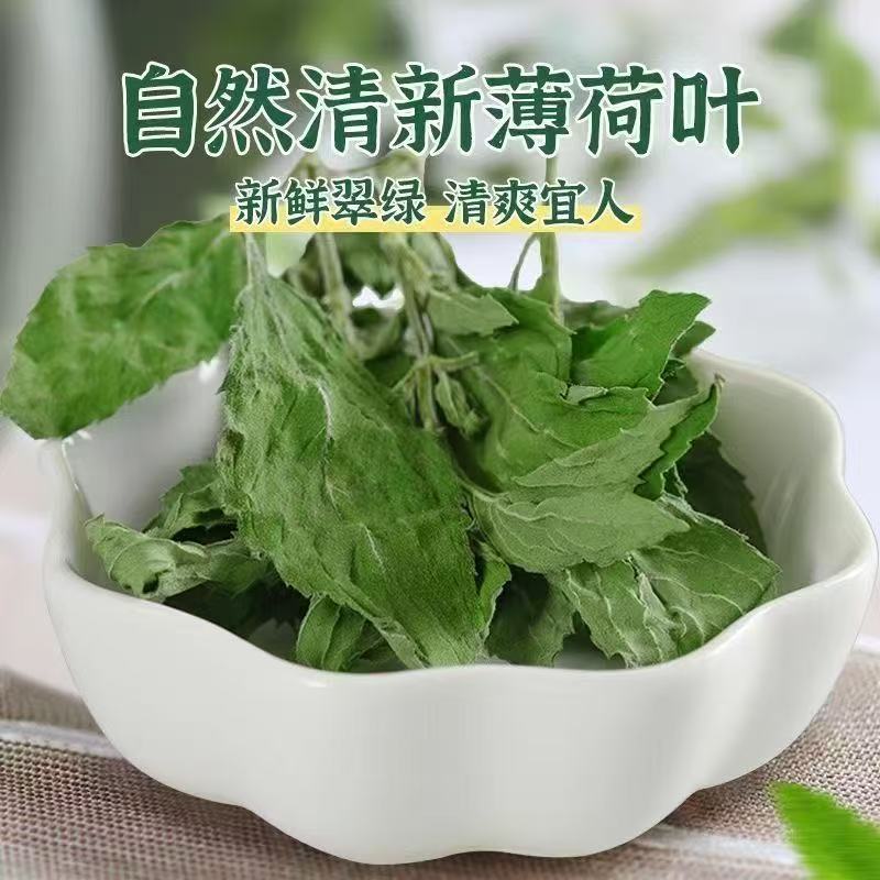 Dried Mint Leaves Bo He 50g Bottle Chinese Herbal Tea Leaves for Infusions and Culinary Use overview