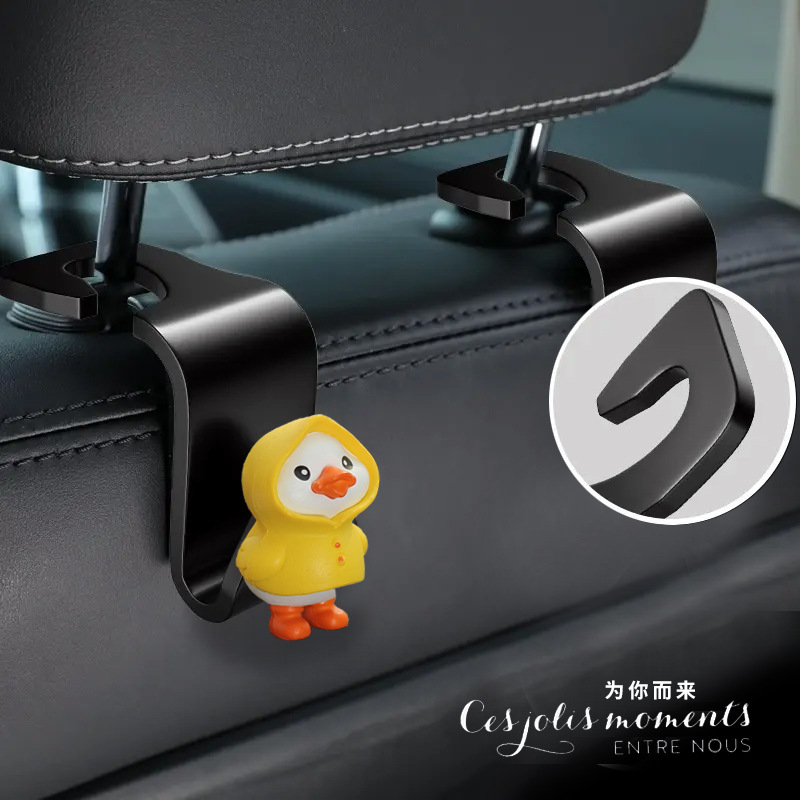 Gancho del asiento del patito amarillo de la celebridad de Internet Gancho pequeño del automóvil Gancho del automóvil Suministros de almacenamiento del automóvil Asiento trasero