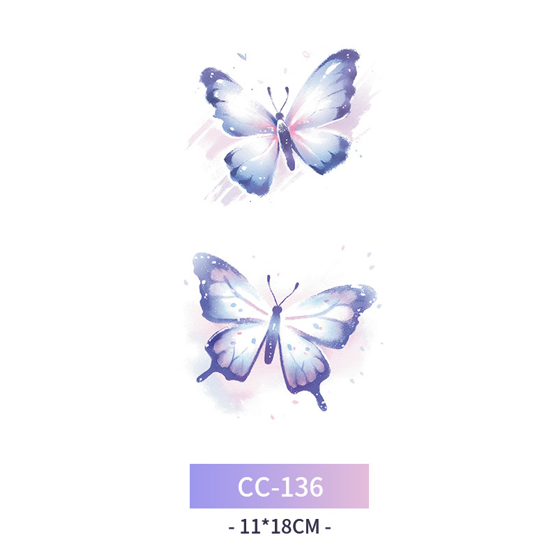 Transfronterizo en stock al por mayor de halloween colorido mariposa tatuaje pegatinas simulación sangrienta cicatriz pegatinas divertidas pegatinas impermeables