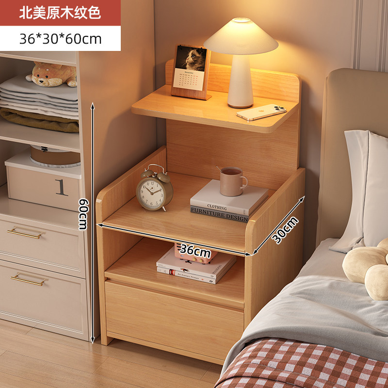 Mesa de cabecera doméstica dormitorio pequeño almacenamiento creativo pequeño gabinete simple estante de cama multifuncional 2026 venta caliente