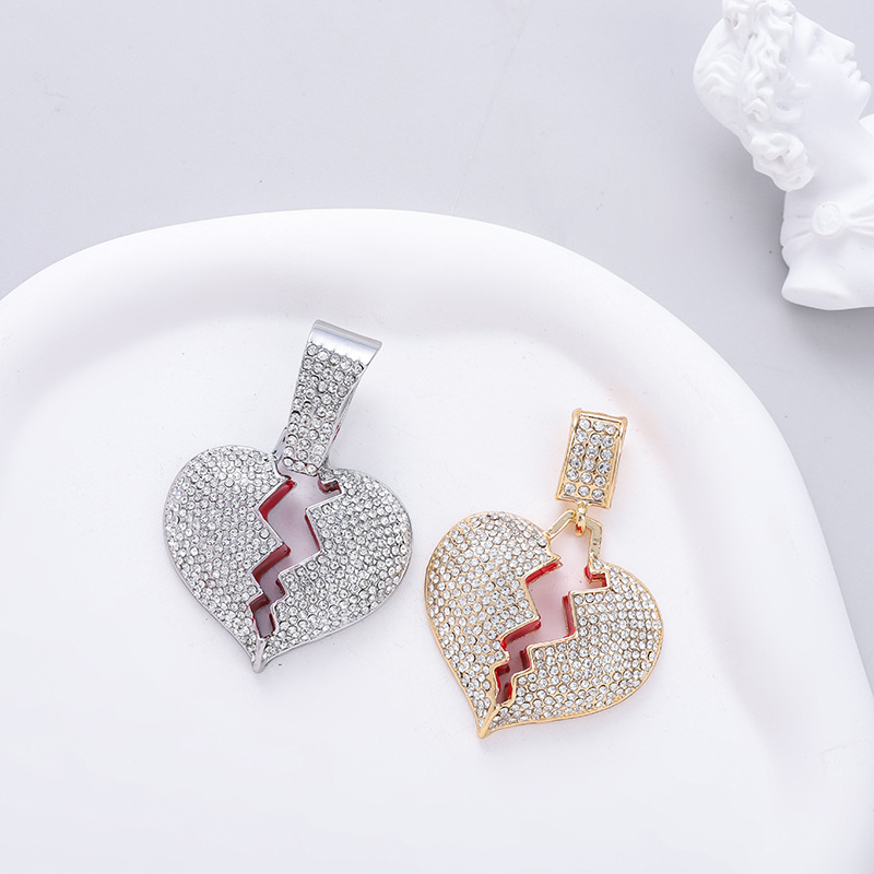 Sweet Cool Spicy Girl Set with Diamonds, Broken Love Necklace, Fashionable Creative Design Sense, Collar Chain, Cold_voghion.com