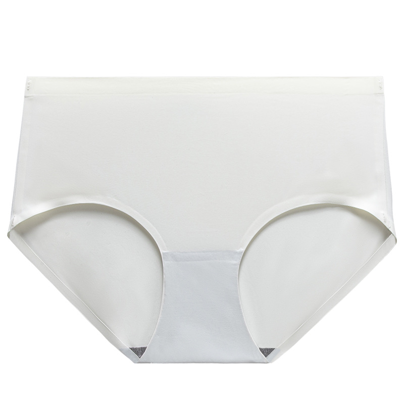 Color sólido simple cintura media chica verano ropa interior de seda de hielo cómodo transpirable delgado de una pieza escritos de las mujeres al por mayor
