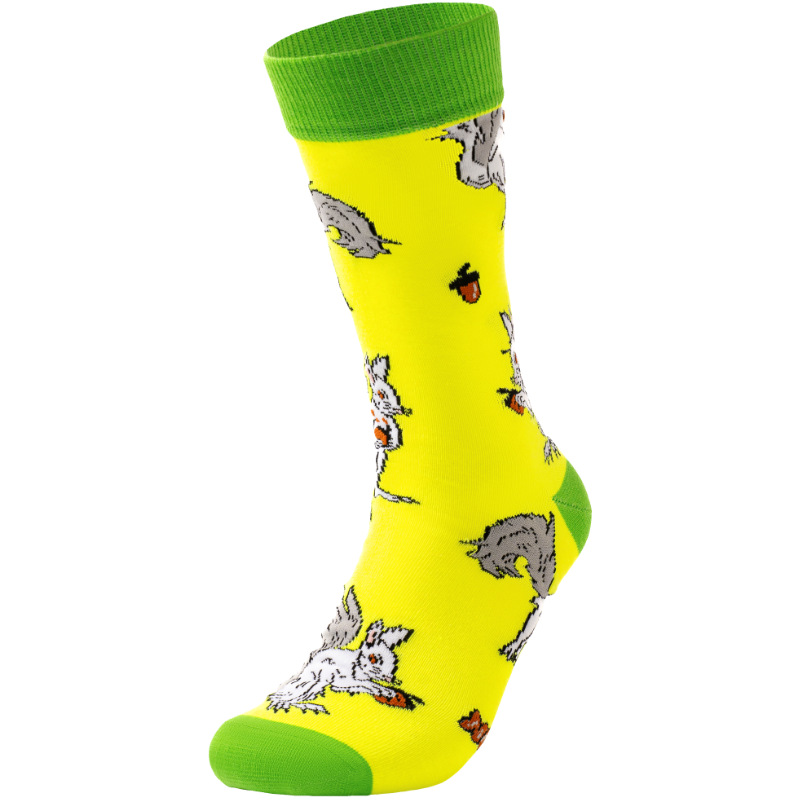 65g Weight Socks Classification Socks Lingerie Type Cotton (more than 50%) Fabric Type A Pair Quantity Casual, Daily Occasion Animal, Color Block Pattern All Seasons Season Unisex Gender Cute Style A Pair Cute Unisex Animal Color Block Cotton (more Than 50%) Crew Socks 26