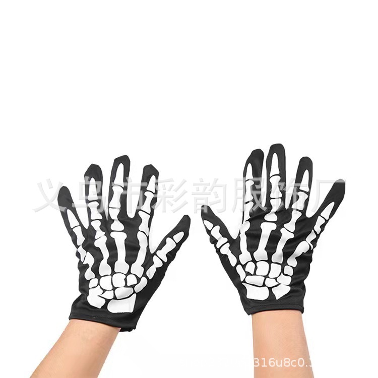 Halloween guantes guantes esqueleto guantes de pascua set de medias baile de maquillaje noche de terror