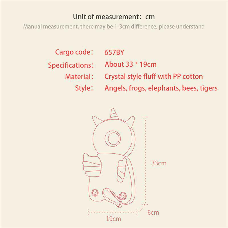 Protector de cabeza para bebés de 1 a 3 años, cojín de seguridad para la espalda