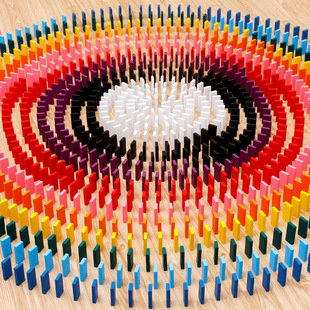 Wooden 1000 Color Organ Dominoes Children's Early Education Color Cognitive Exercise Yili Building Blocks Toys