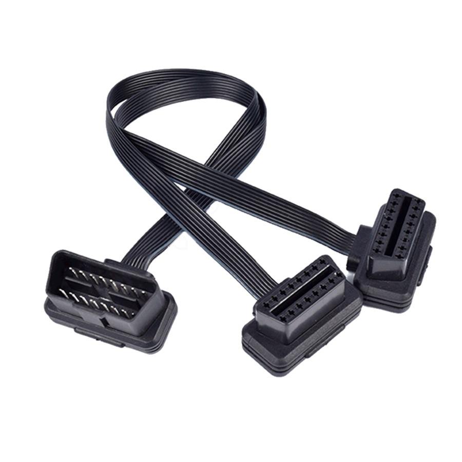 OBDII Extension 30CM Dual Connector Y Splitter OBD2 16PIN