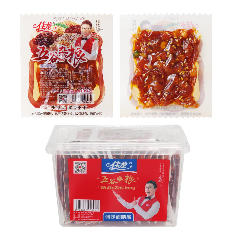 Jialong Five Grains Nostalgic Spicy Gluten Snack Flavor Noodles Food for Supermarkets Large Batch
