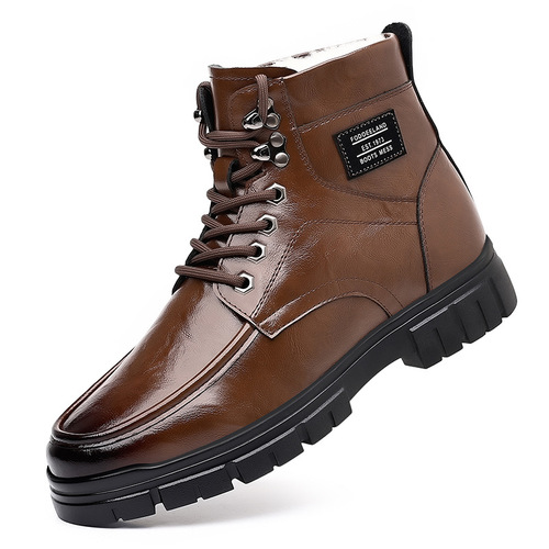Men's winter cotton shoes, large head high-top shoes, padded warm snow boots, work boots, Martin boots