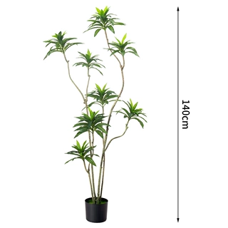 精简版百合竹客厅绿植金边仿真绿植盆栽老桩造型室内轻奢中型植物
