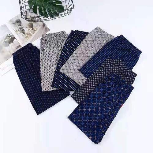 Men's Modal Bottoming Home Leisure Pants Plus Size Extra Large Elastic Pants Warm Thin Autumn Pants for Middle-aged and Elderly