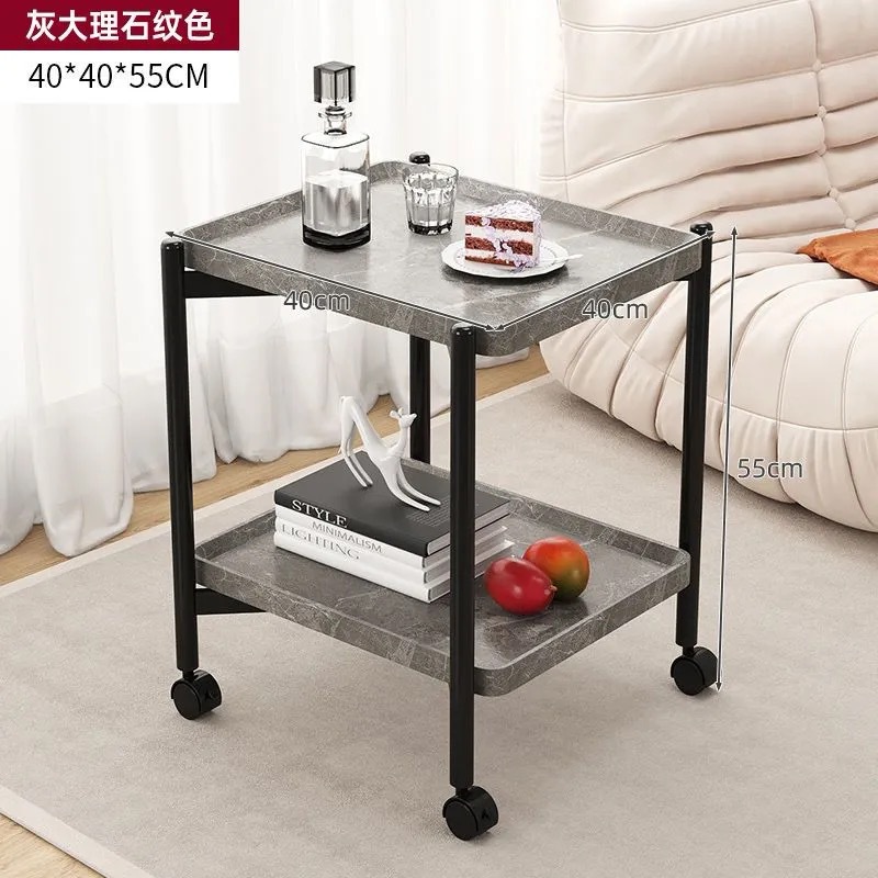 바퀴가 달린 2겹 사각형 회색 패턴 색상 40*40*55