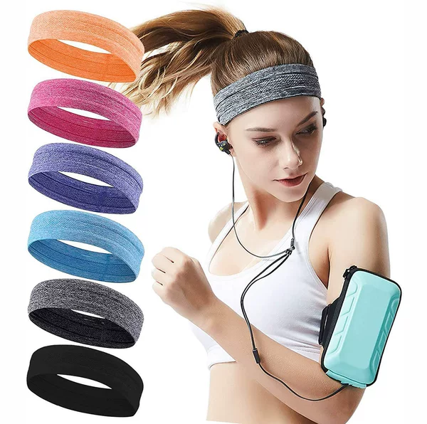 Spot Running Sports Headband Fitness Non-Slip Anti-Sweat Band Yoga Hair Band Hair Sweat Band Tennis Sports Headscarf