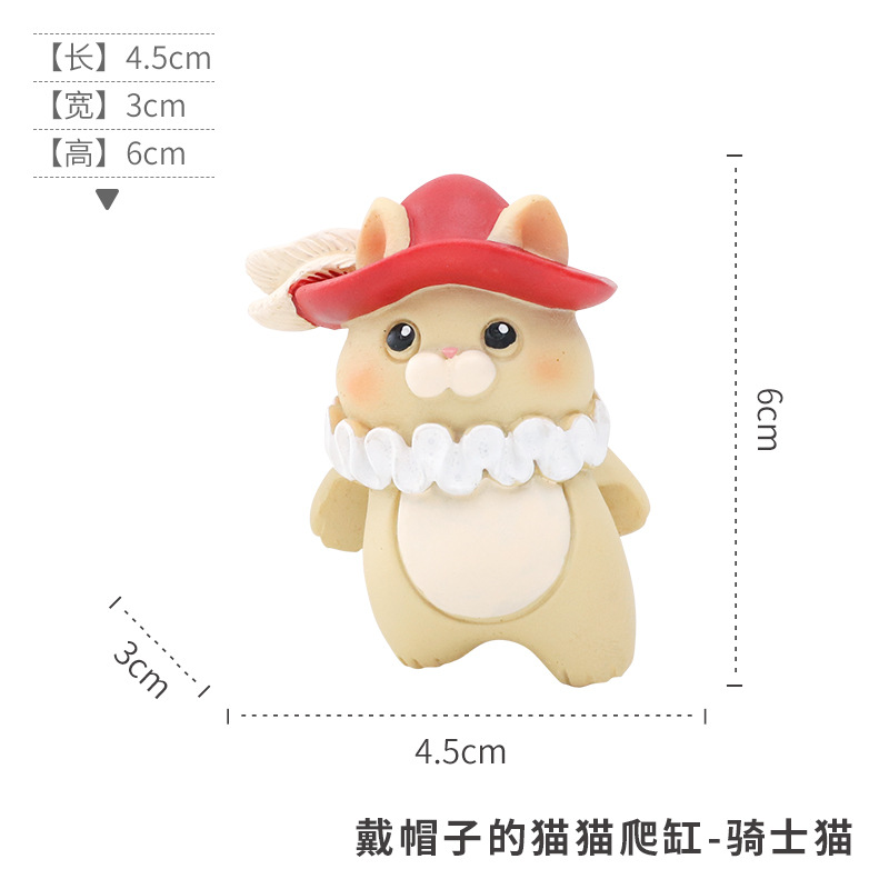 Resina creativa gatito trepa tanque decoración jardinería micro paisaje colgante acuario interesante gatito colgante colgante