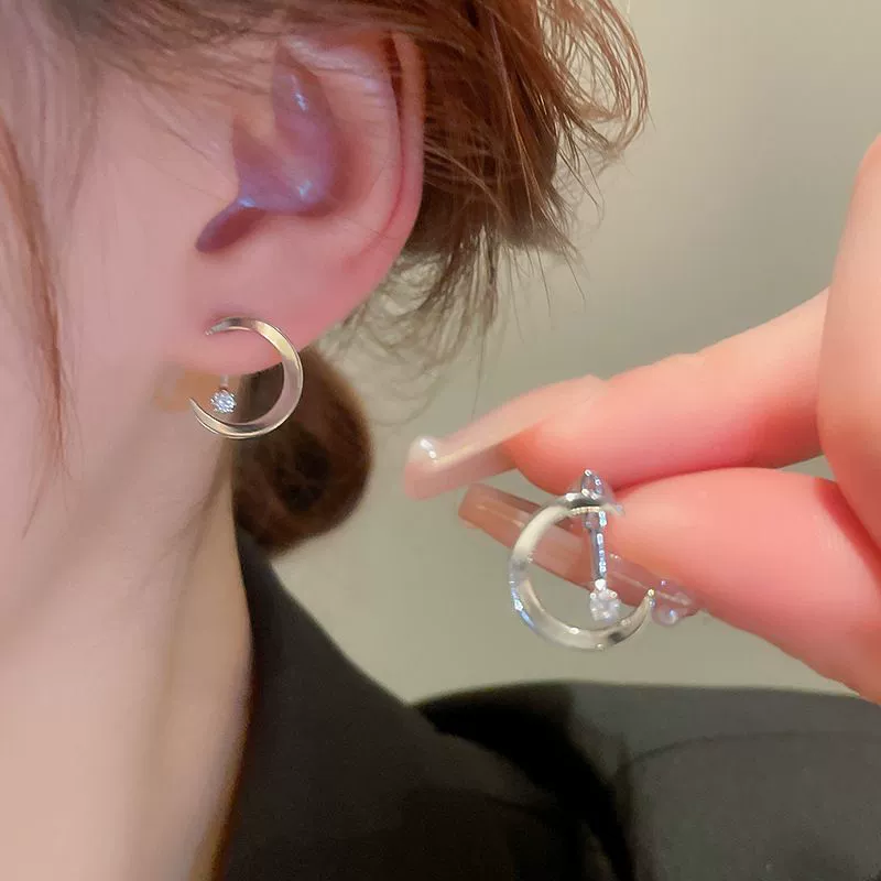 Серебряная игла, цирконы, модные универсальные серьги из жемчуга, стиль высокого качества, стиль «легкая роскошь», оптовая закупка