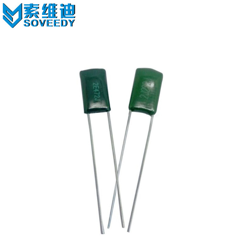 厂家直销 CL11 涤纶电容器 2E222J 250V222J 0.0022UF 绿色正品
