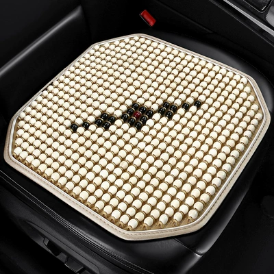 Seat cushion, seat cover: Wooden Bead Lumbar Support Square