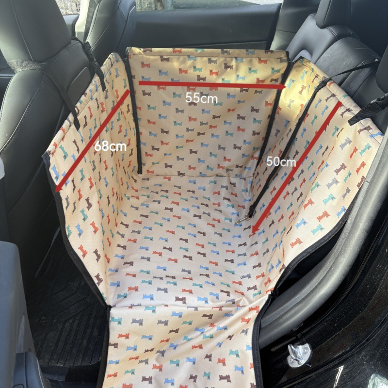 Alfombra de coche para mascotas de doble capa transfronteriza alfombra de coche de salida para perros fila trasera Asiento único estera para mascotas cubierta de asiento protectora