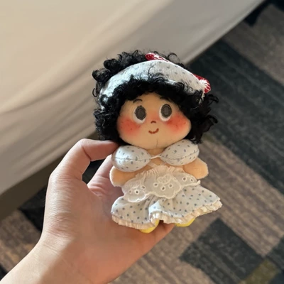 Dudu Cute Curly Hair — Pluş açarlıqlar - polka-dot-sleep-pillow-black-explosion-pendant