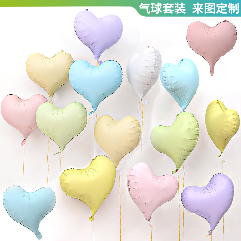 Globo de amor mate de 20 pulgadas, corazón elegante, confesión de propuesta, decoración de boda, fiesta de cumpleaños, globo de película de aluminio