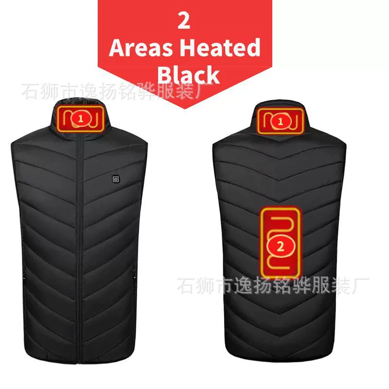 New heating vest intelligent single control switch control temperature carbon fiber heating horse clip USB heating cotton jacket
