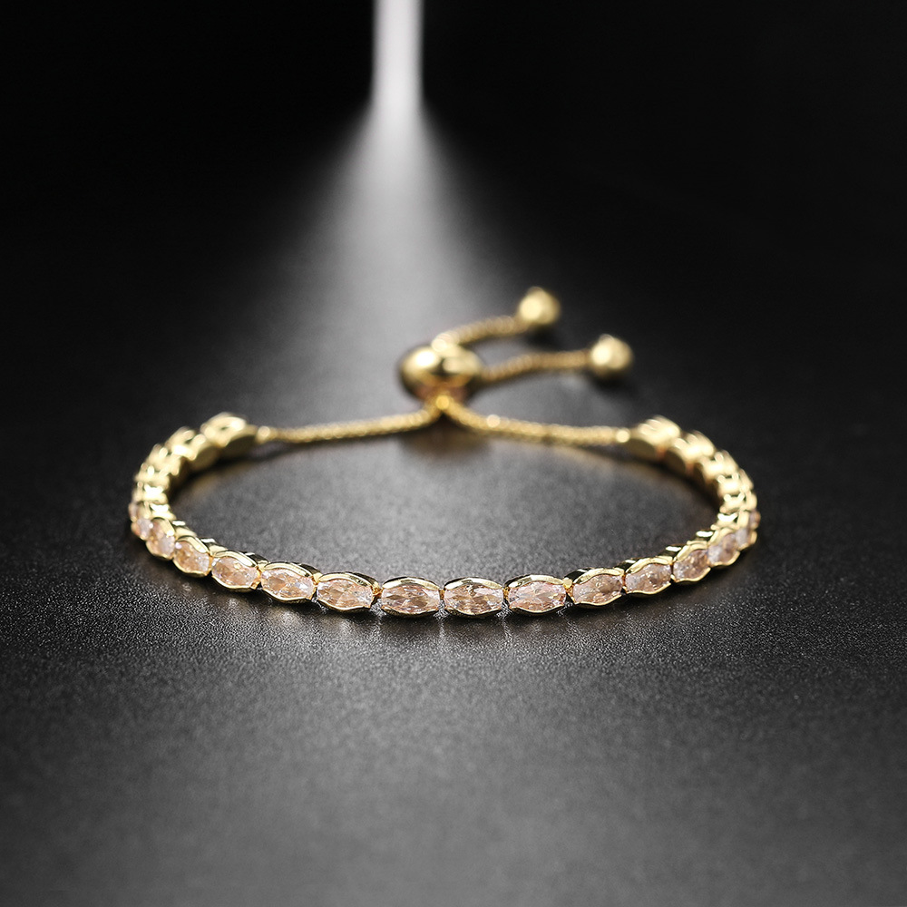 Style Simple Ovale Le Cuivre Incruster Zircon Bracelets 1 Pièce display picture 6