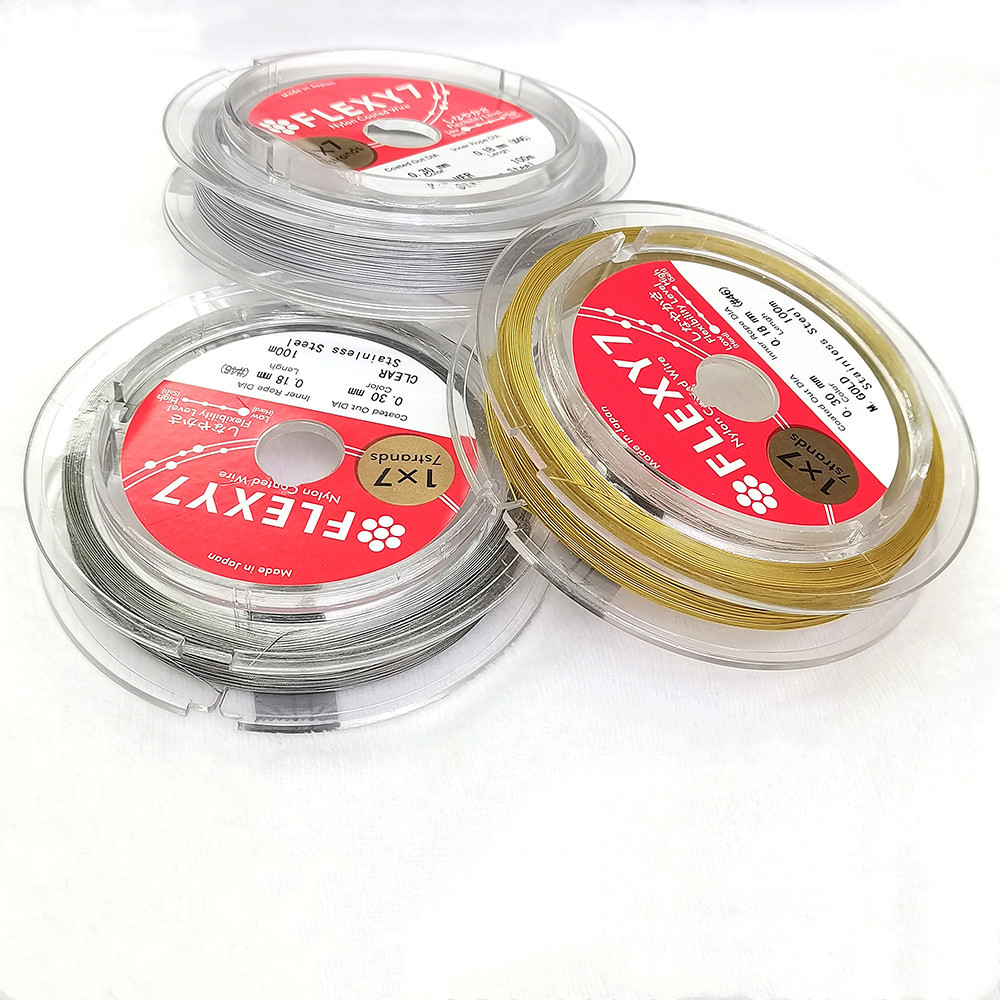FLEXY7钢丝线 软丝金银线 穿珍珠手链 项链收尾线 头饰钢丝绳材料