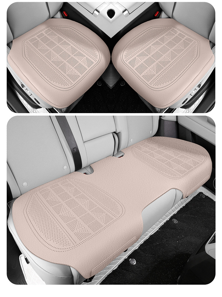 Faux Suede All-Season Car Seat Cushion, High-End Seat Cover, Ultra-Thin Full Surround, Breathable Summer Seat Cover